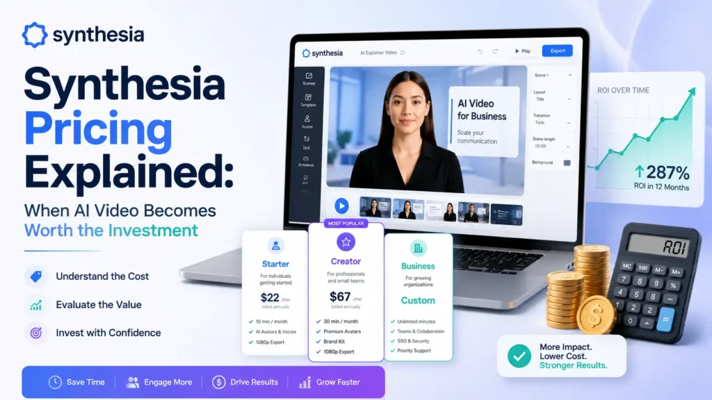 Synthesia Pricing Explained When AI Video Becomes Worth the Investment